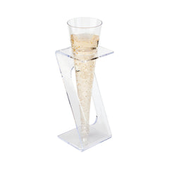 Clear Plastic Individual Champagne Flute Stand - 6