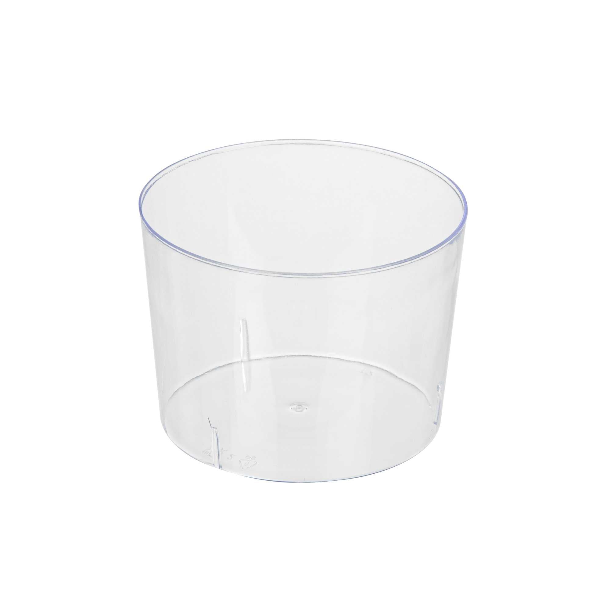 Mini Serve 6 oz Round Clear Plastic Cylindro Cup - 2 1/4" x 2 1/4" x 3" - 100 count box