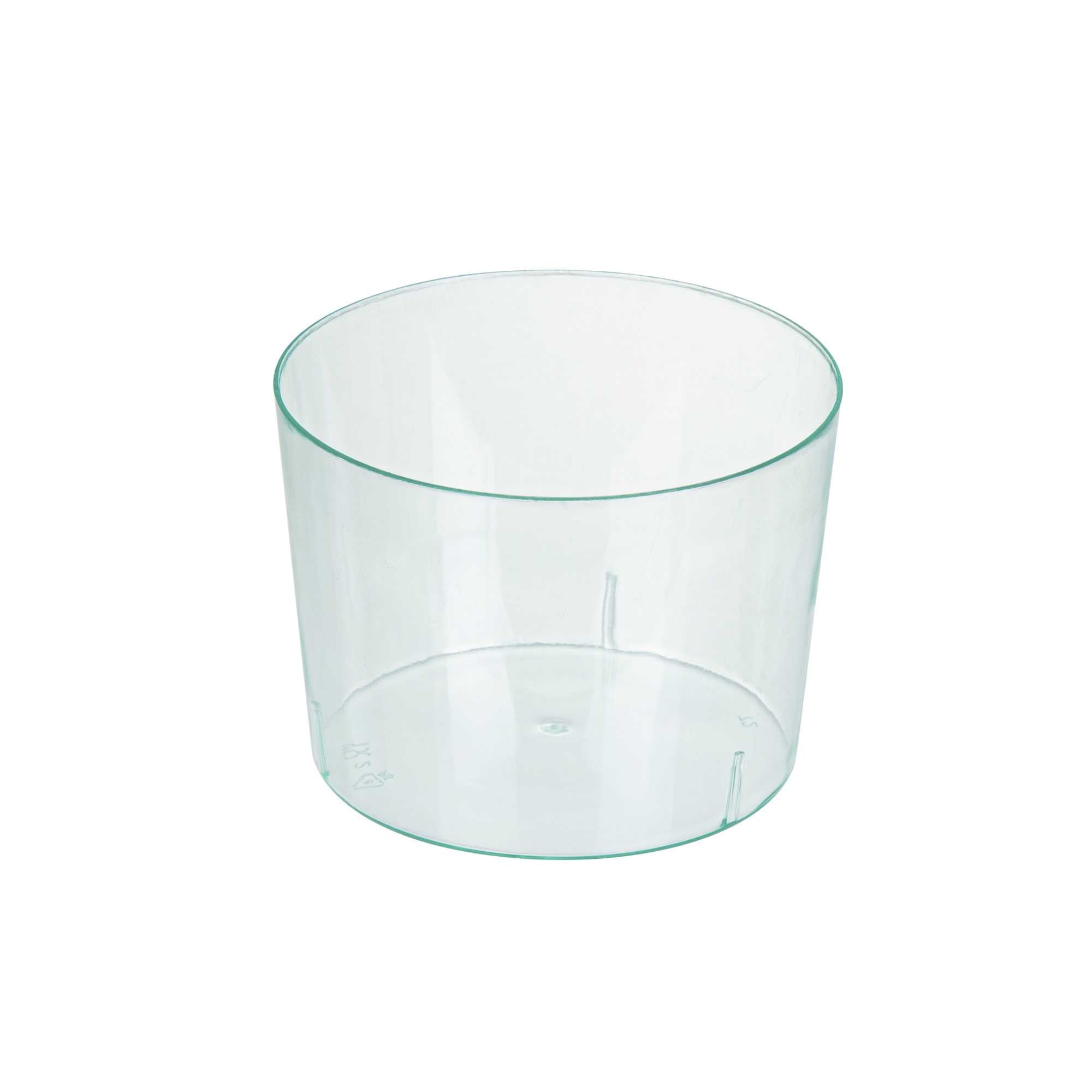 6 oz Round Seagreen Plastic Cylindro Cup - 2 1/4" x 2 1/4" x 3" - 10 count box