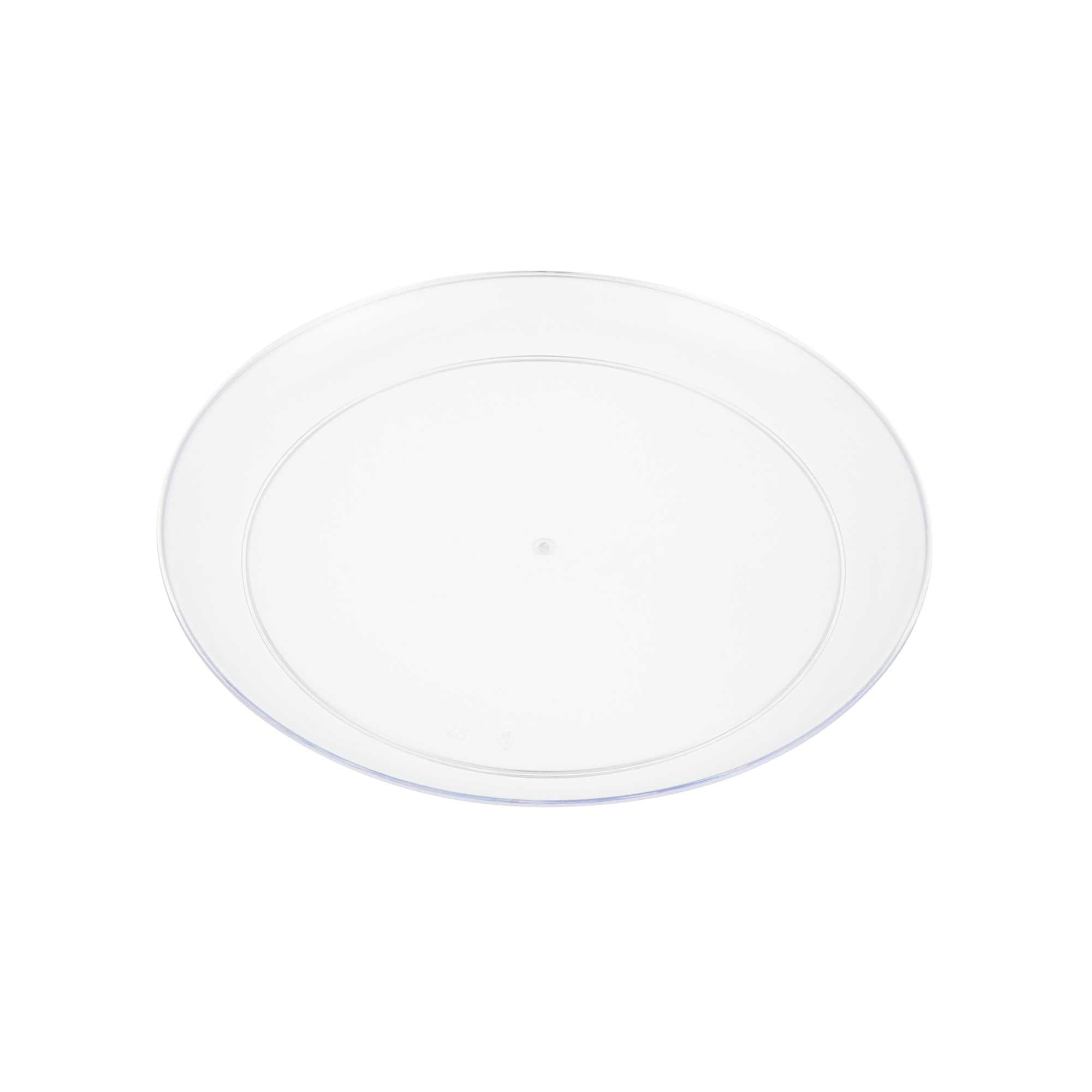 Maxi Serve Round Clear Plastic Medium Elegant Plate - 7" x 7" - 100 count box