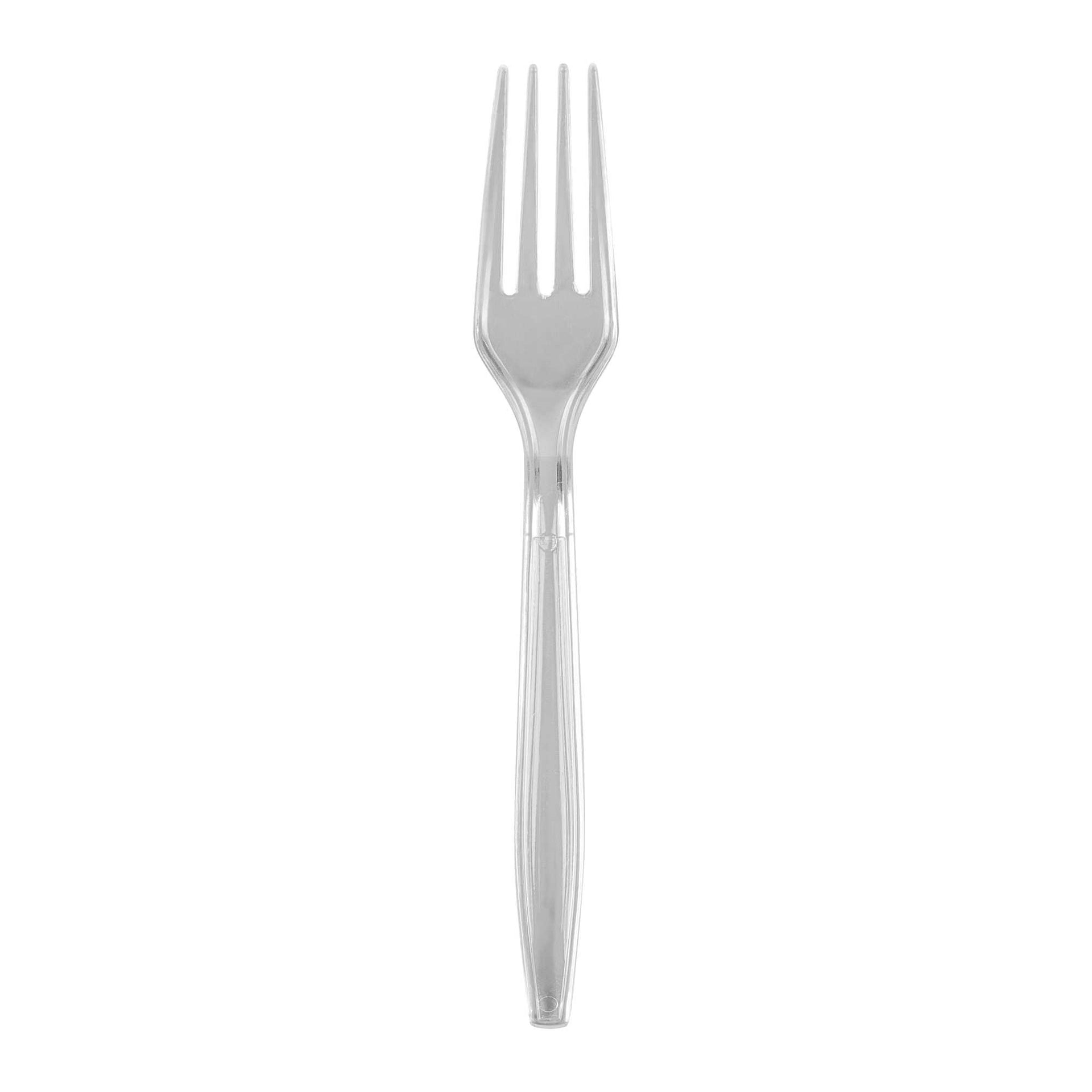 Moderna Clear Plastic Fork - 7 1/4" - 250 count box