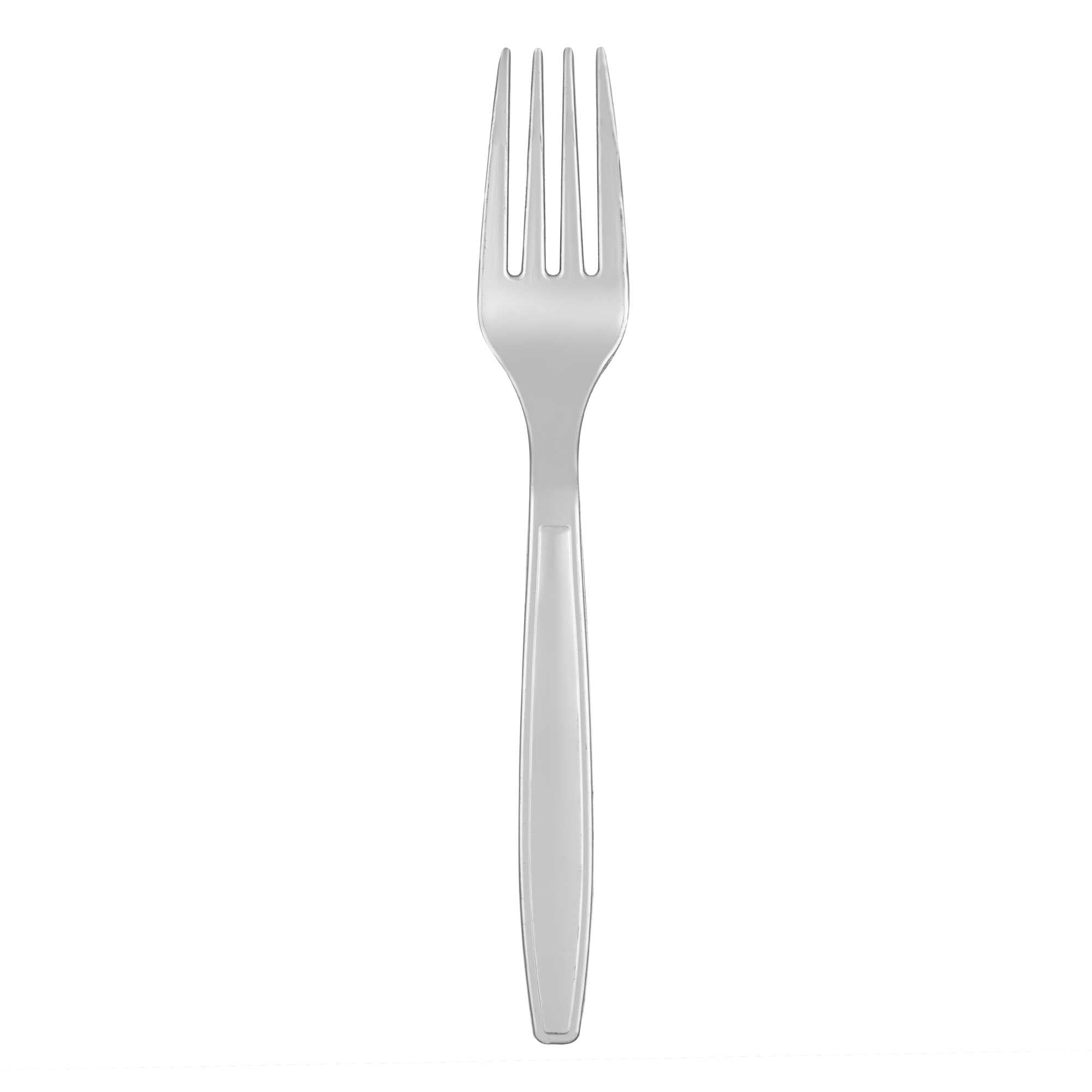 Silver Plastic Moderna Fork - 7 1/4" - 25 count box