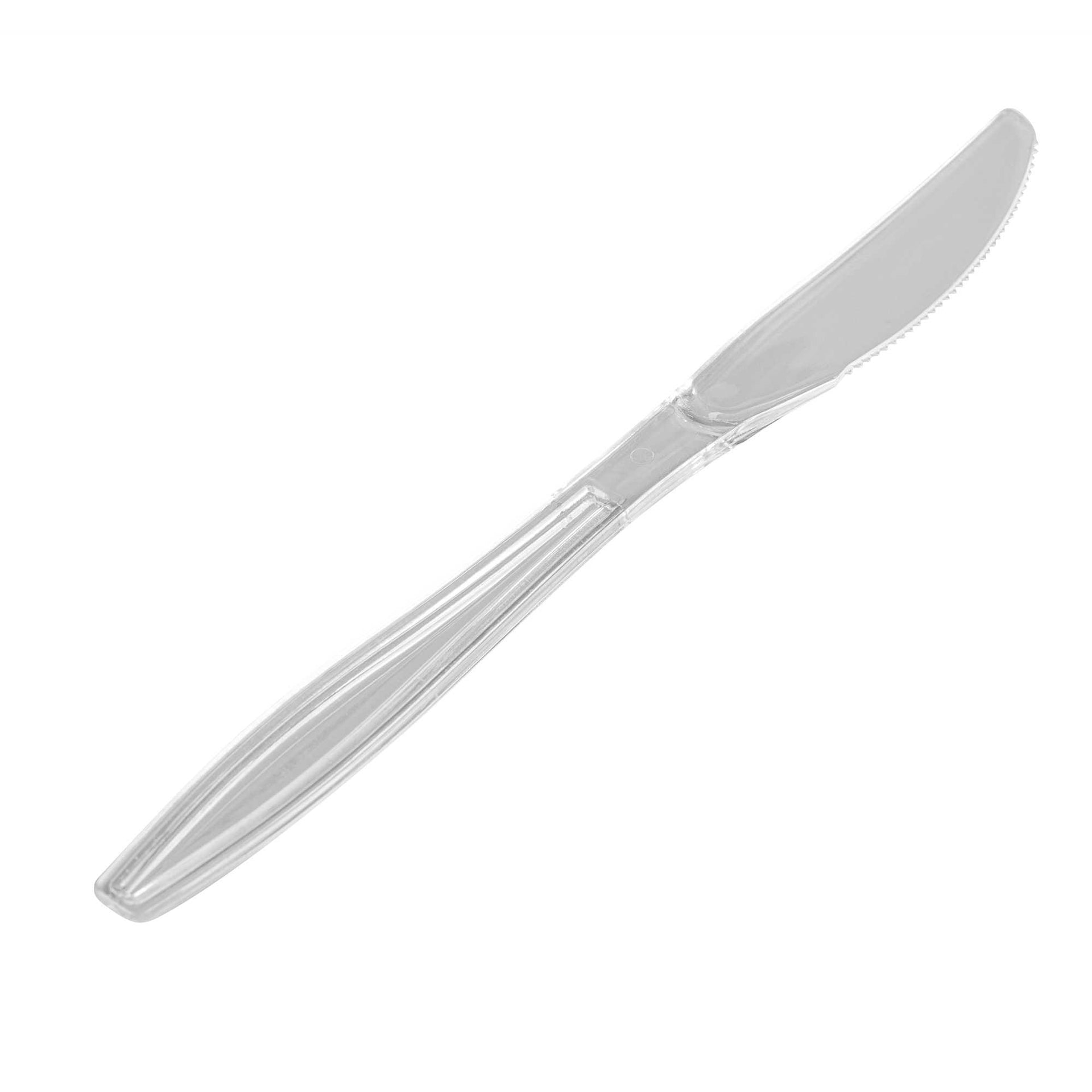 Moderna Clear Plastic Knife - 7 1/4" - 250 count box