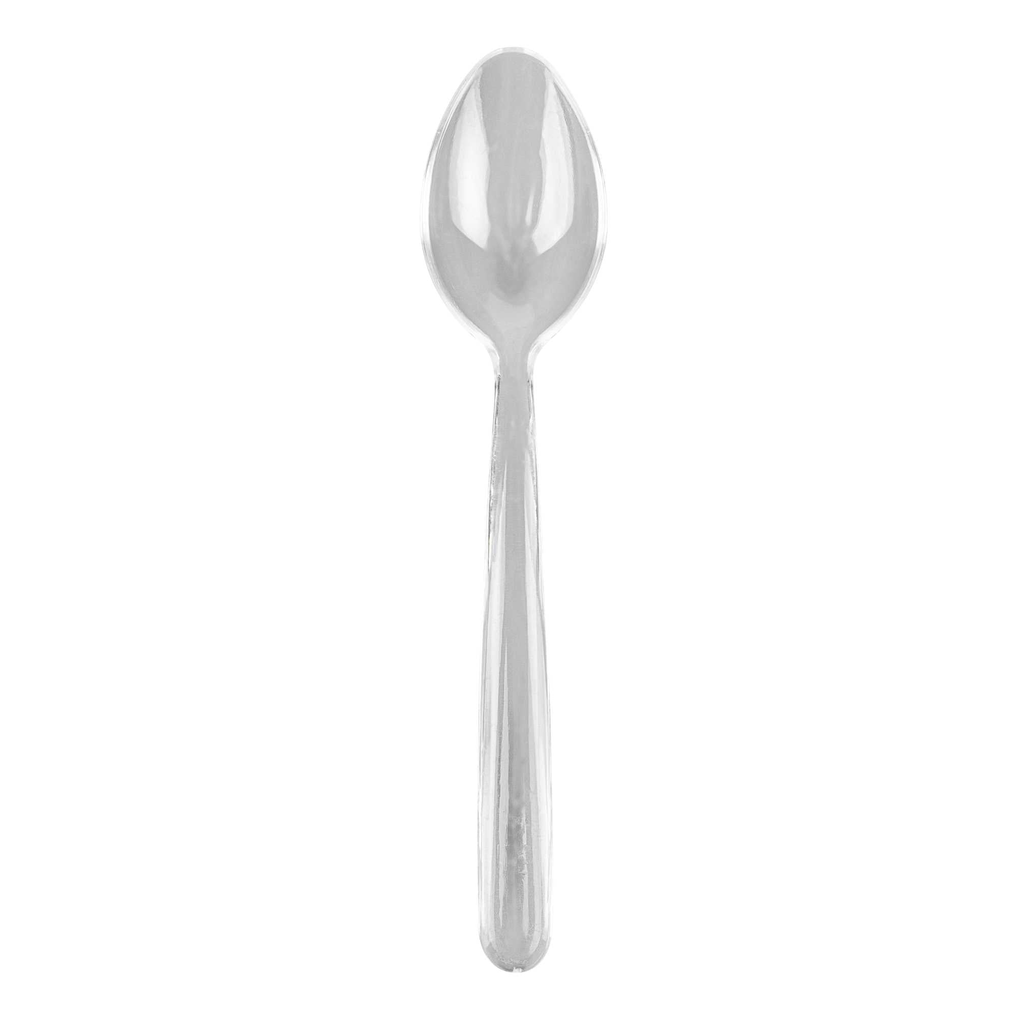 Moderna Clear Plastic Dessert Spoon - 5 1/2" - 250 count box