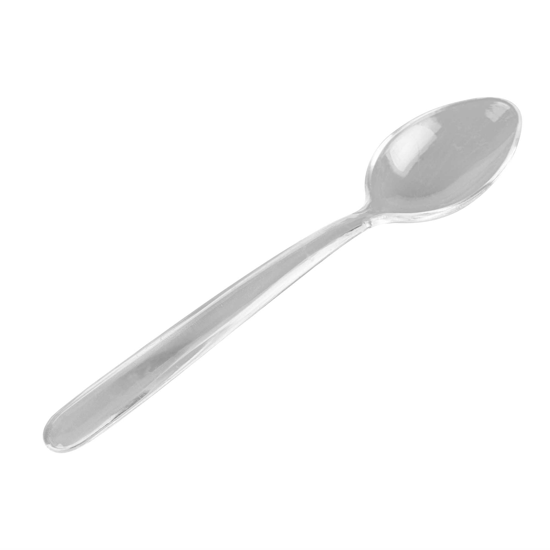 Moderna Clear Plastic Dessert Spoon - 5 1/2" - 250 count box