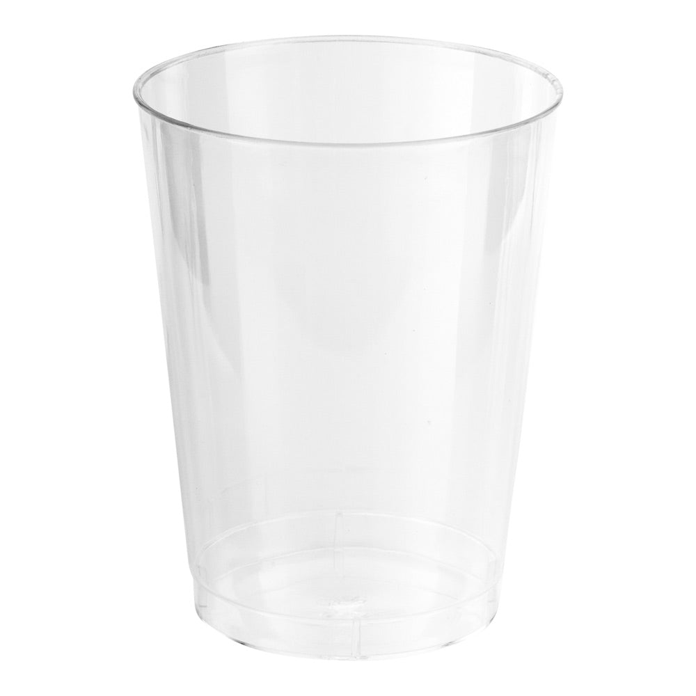 Bev Tek 9 oz Round Clear Plastic Bevanda Glass - 3" x 3" x 3 3/4" - 100 count box