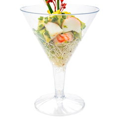 8 oz Clear Plastic Martini Glass - 3 1/4