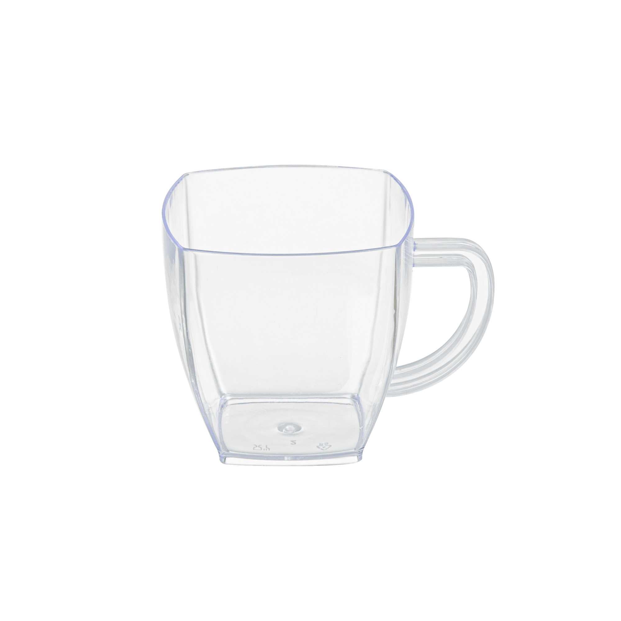 Restpresso 2 oz Square Clear Plastic Mini Cafe Cup - 2" x 2" x 2" - 100 count box