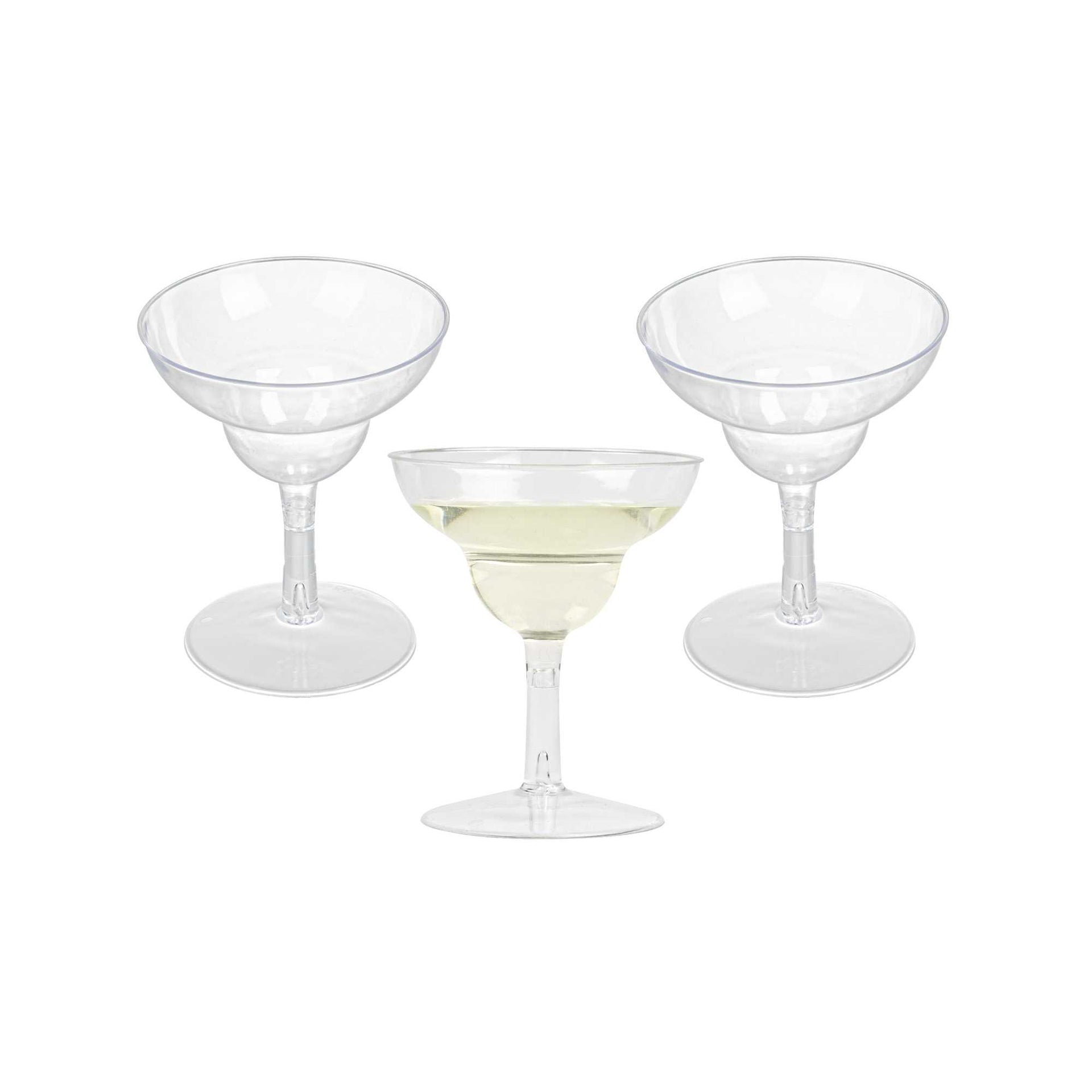 Bev Tek 2 oz Round Clear Plastic Mini Margarita Glass - 2 3/4" x 2 3/4" x 3 1/4" - 100 count box