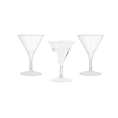 2 oz Round Clear Plastic Mini Martini Glass - 2 1/2