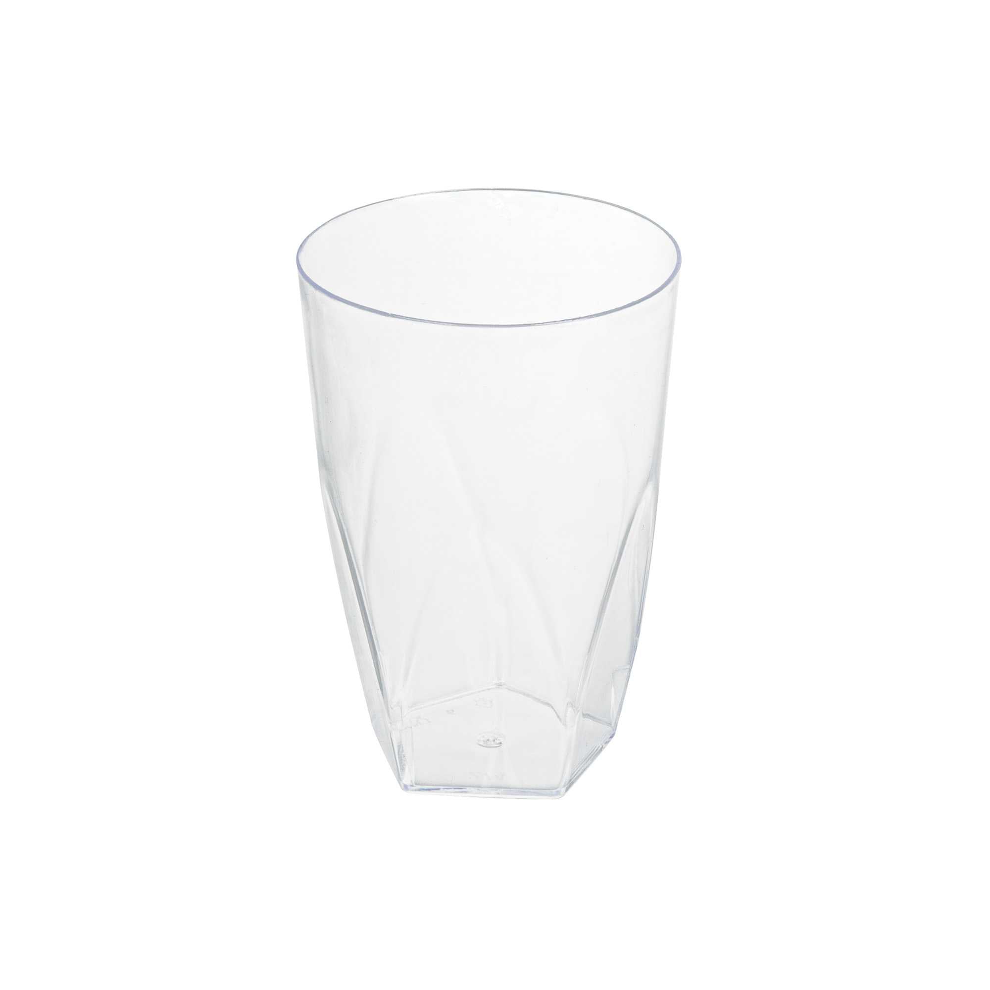 Bev Tek 5 oz Round Clear Plastic Edge Glass - 2 1/4" x 2 1/4" x 3 1/4" - 20 count box
