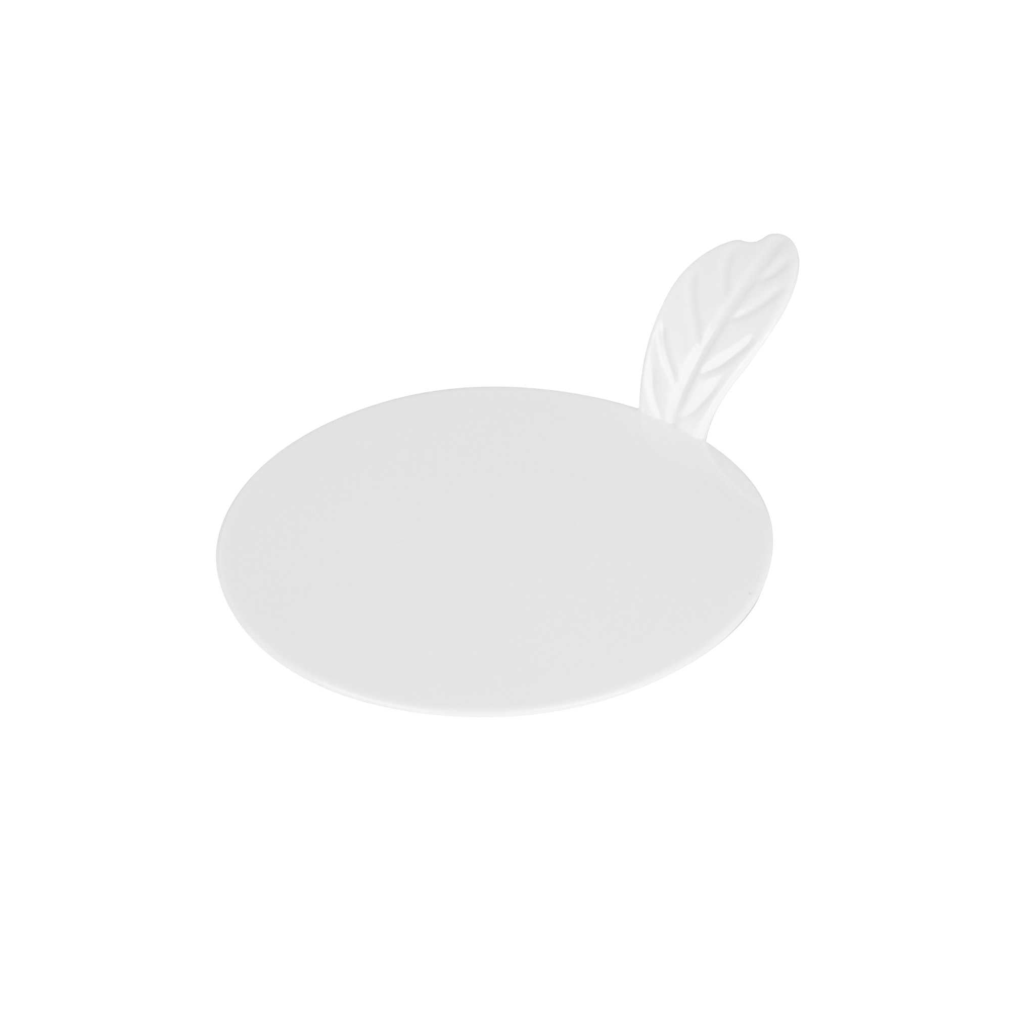 Pastry Tek Round White Plastic Pastry Pallet - 3" x 3" x 1" - 100 count box