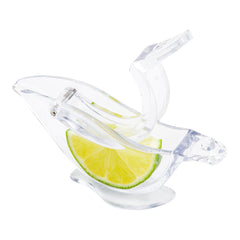 2 oz Clear Plastic Press Art Lemon and Lime Squeezer - 4 3/4
