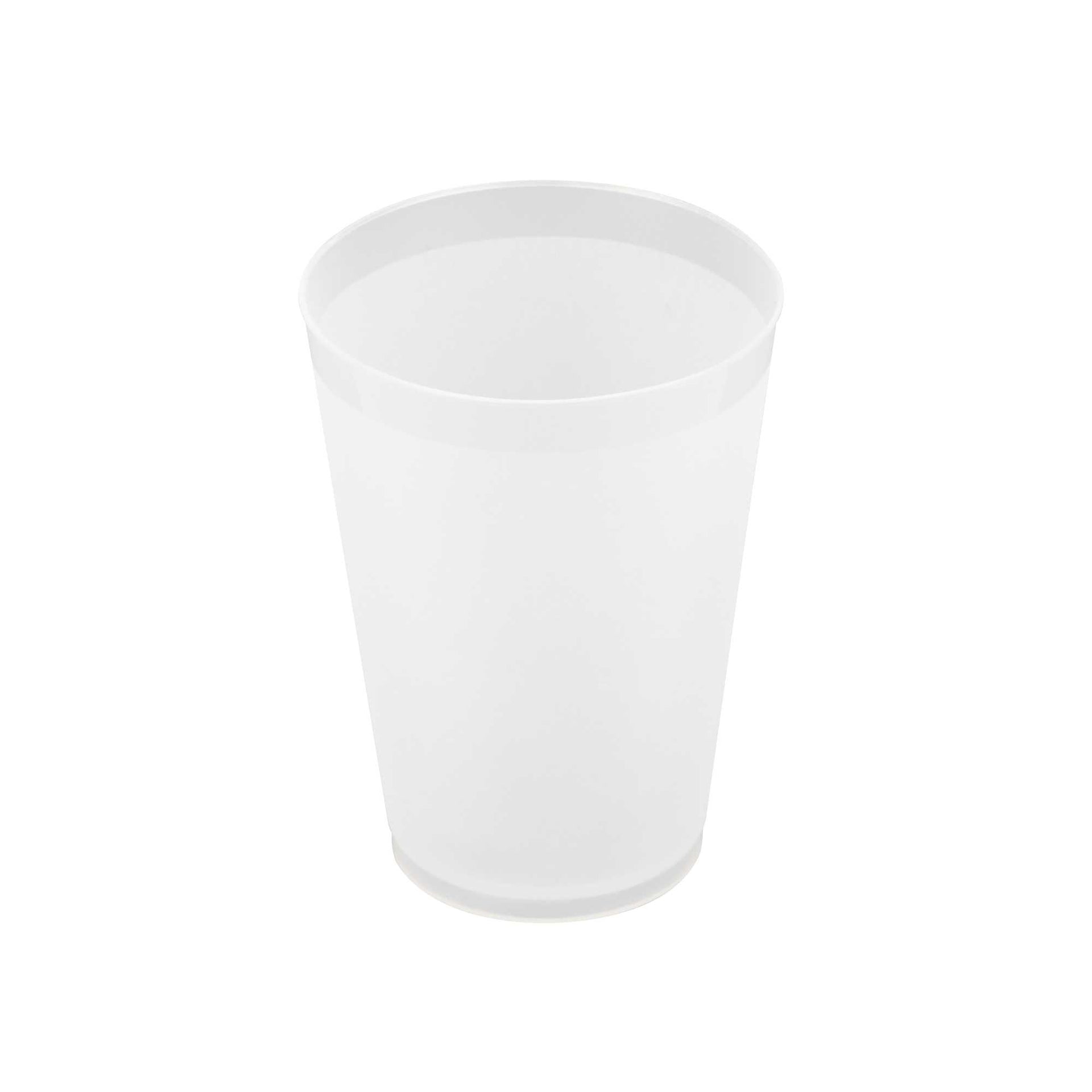 Flexi Grip 12 oz Round Frosted Plastic Cup - 3 1/4" x 3 1/4" x 4 1/4" - 500 count box