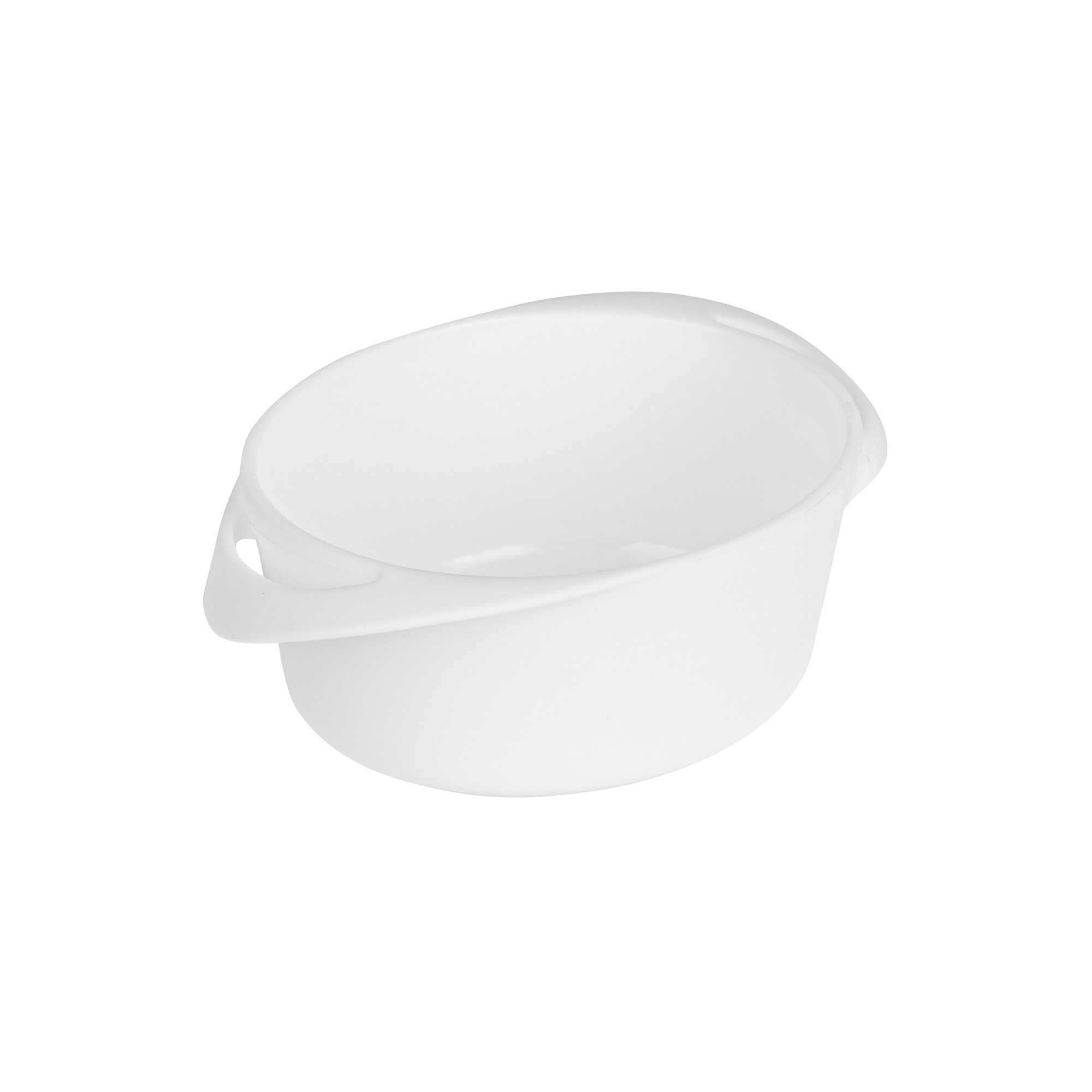 3 oz Round White Plastic Mini Infinity Pot - 3 3/4" x 2 1/2" x 1 1/4" - 25 count box
