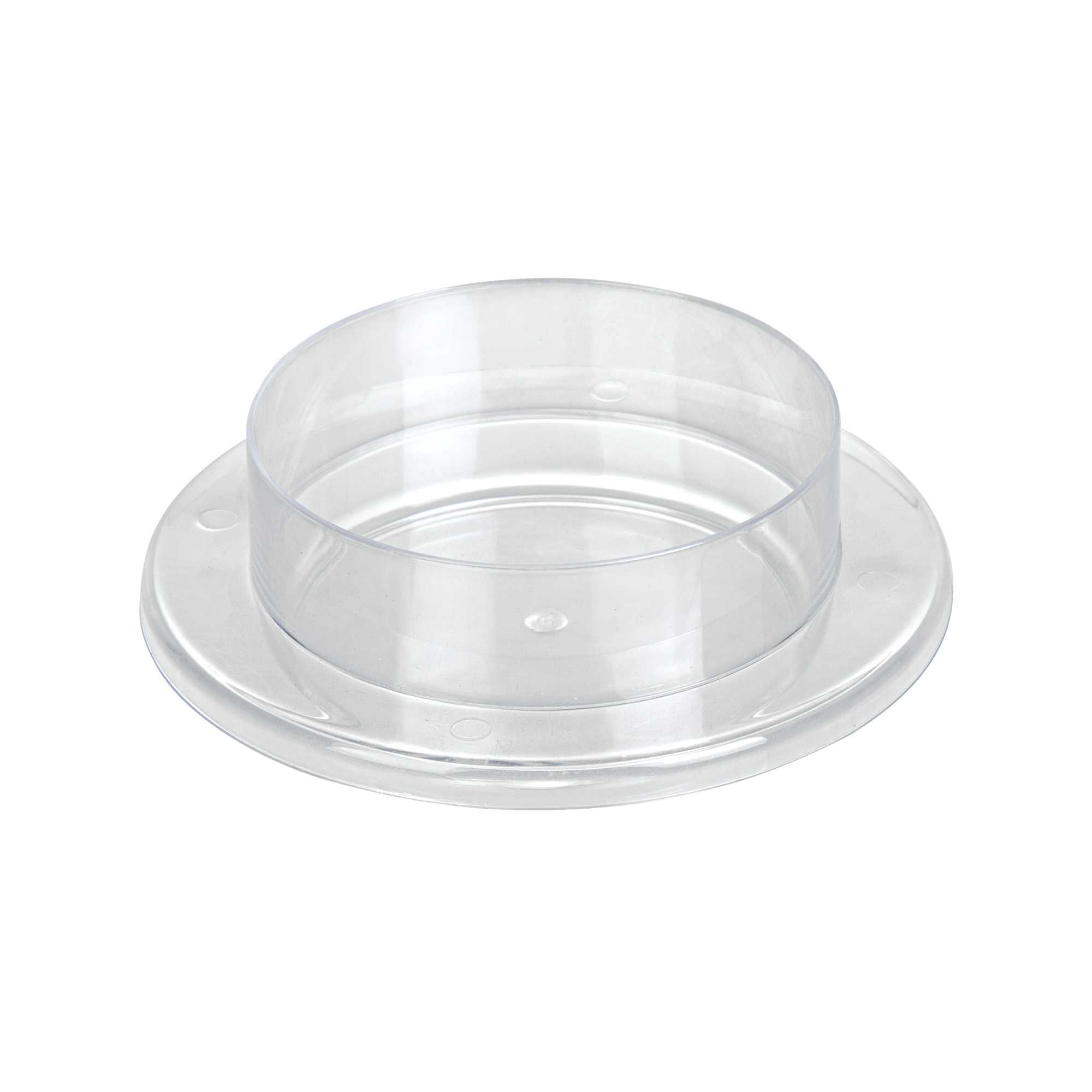 3 oz Round Clear Plastic Gastronomique Petri Dish - 3 1/4" x 3 1/4" x 1" - 10 count box