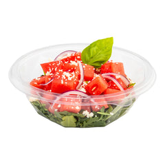 Basic Nature 24 oz Round Clear PLA Plastic To Go Bowl - Compostable - 7