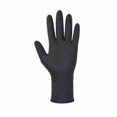 Fashion Serve Black Plastic Large Nitrile Gloves - Powder Free - 9