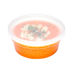 Asporto 8 oz Round Clear Plastic Soup Container - with Lid, Microwavable - 4 1/2