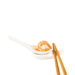 Voga White Melamine Chopstick and Spoon Rest - 3 1/2