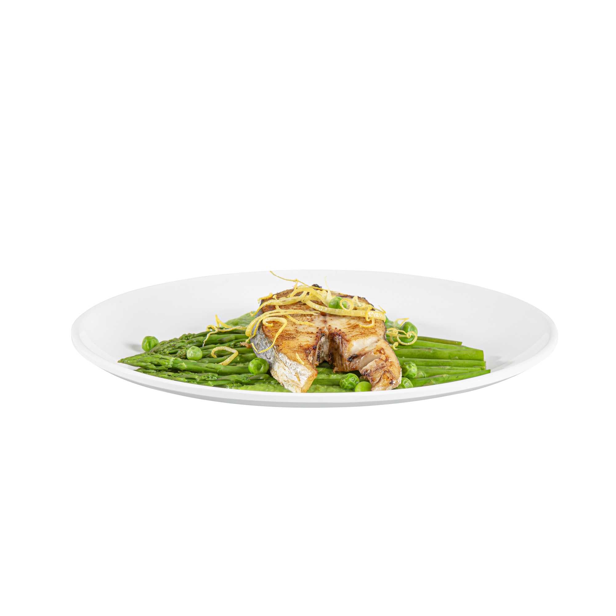 Voga Oval White Melamine Small Plate - Classic - 10" x 7" x 3/4" - 80 count box