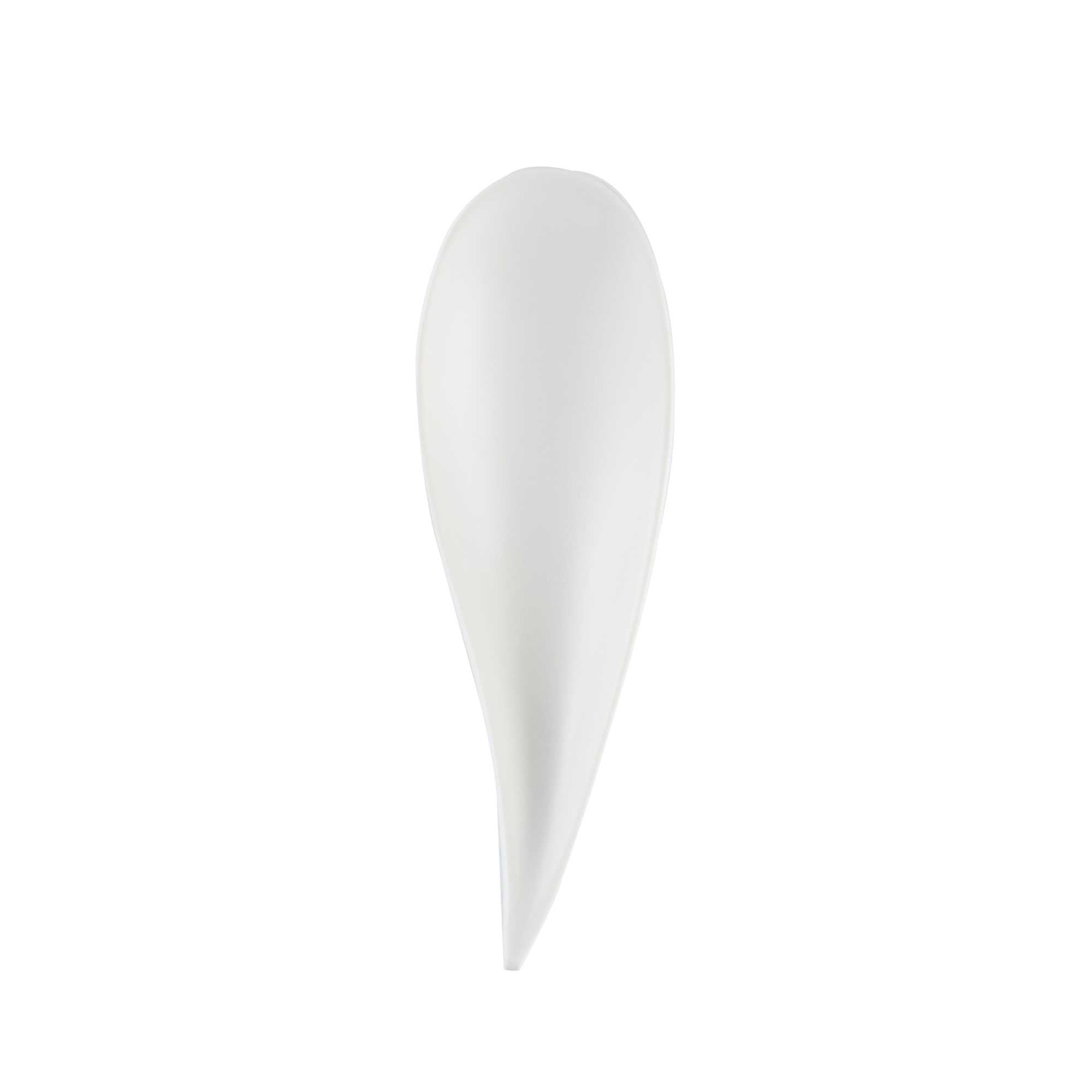 Voga Teardrop White Melamine Tasting Spoon - Japonais, Moderna - 4 1/4" x 1 3/4" x 1 3/4" - 360 count box