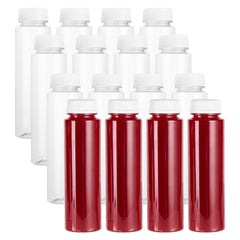 Bottle Tek 8 oz Round Clear Plastic Cold Pressed Juice Bottle - with Safety Cap - 2