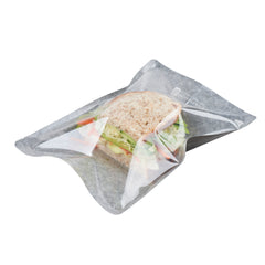 Bag Tek Black Plastic Medium Sandwich and Snack Bag - Heat Sealable - 8 3/4