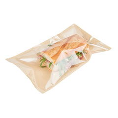 Bag Tek Kraft Plastic Large Sandwich and Snack Bag - Heat Sealable - 11 1/2