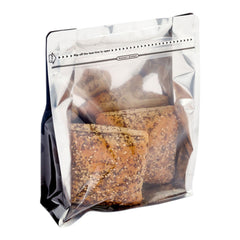 Bag Tek Black Plastic Large Snack Bag - Double Seal, Rip Lock, Heat Sealable - 9 1/2