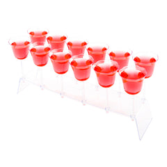 12 1 oz Tulip Shots with 1 Stand - 11 1/4