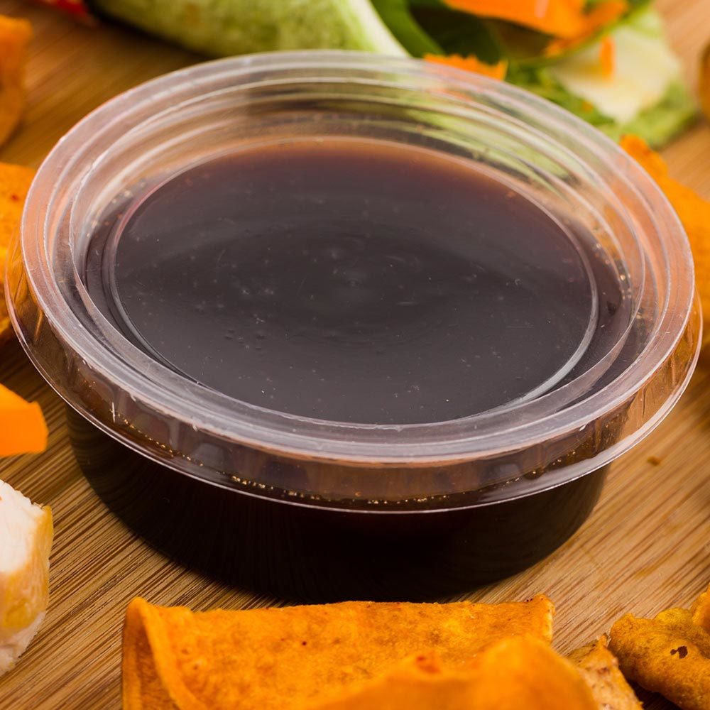 Basic Nature Clear PLA Plastic Lid - Fits Portion Cups, Compostable - 2000 count box