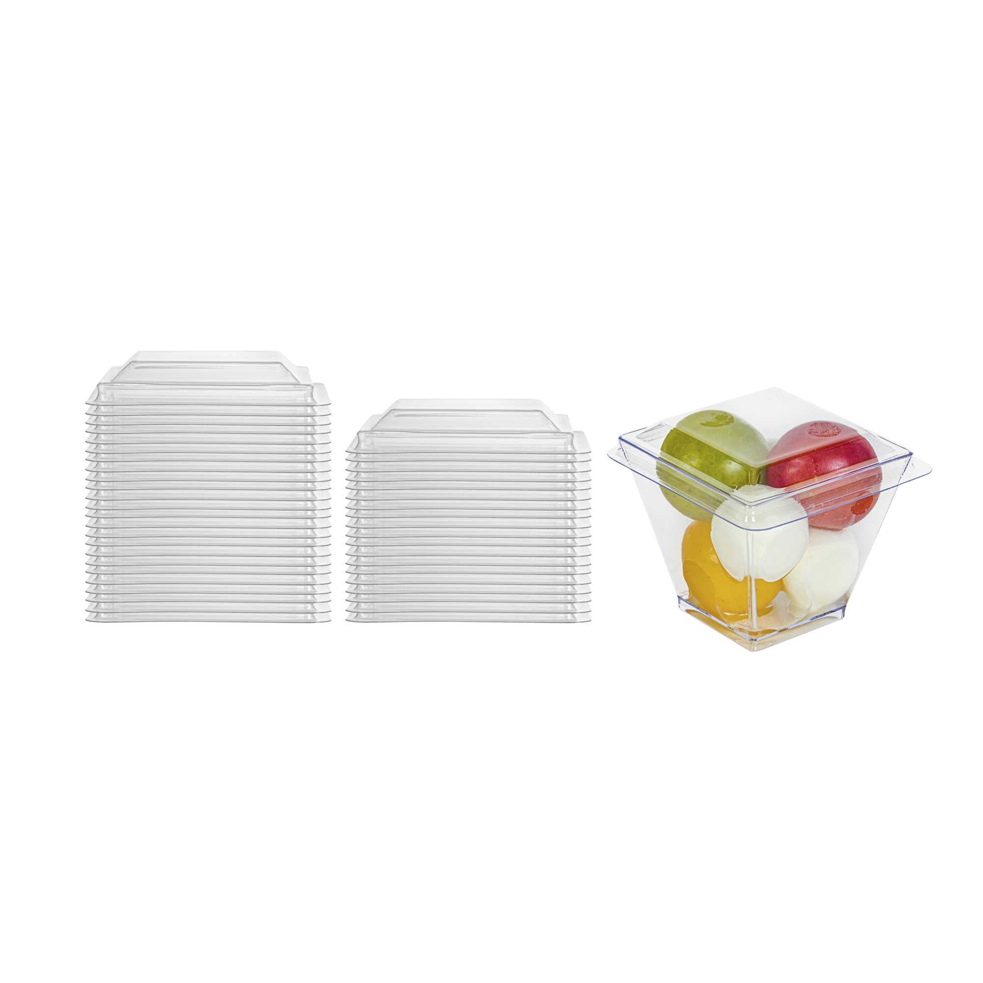 Mini Serve Square Clear Plastic Lid - Fits Mini Kova Cup - 100 count box