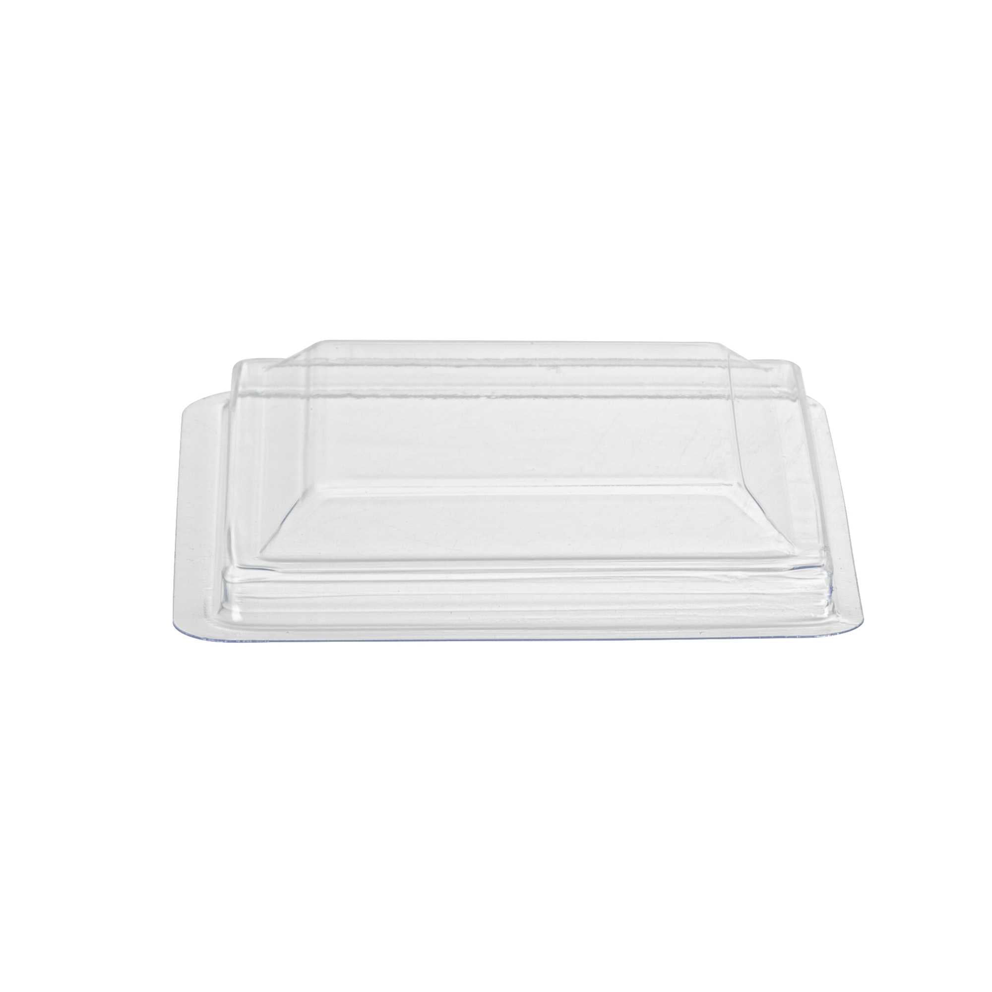 Mini Serve Square Clear Plastic Lid - Fits Mini Kova Cup - 100 count box