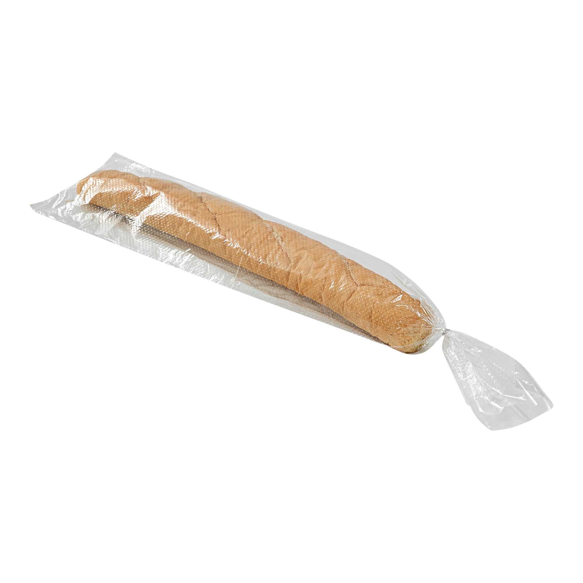 Bag Tek Clear Plastic Bread Bag - Micro-Perforated, with Wicket Dispenser - 28" x 6" - 250 count box