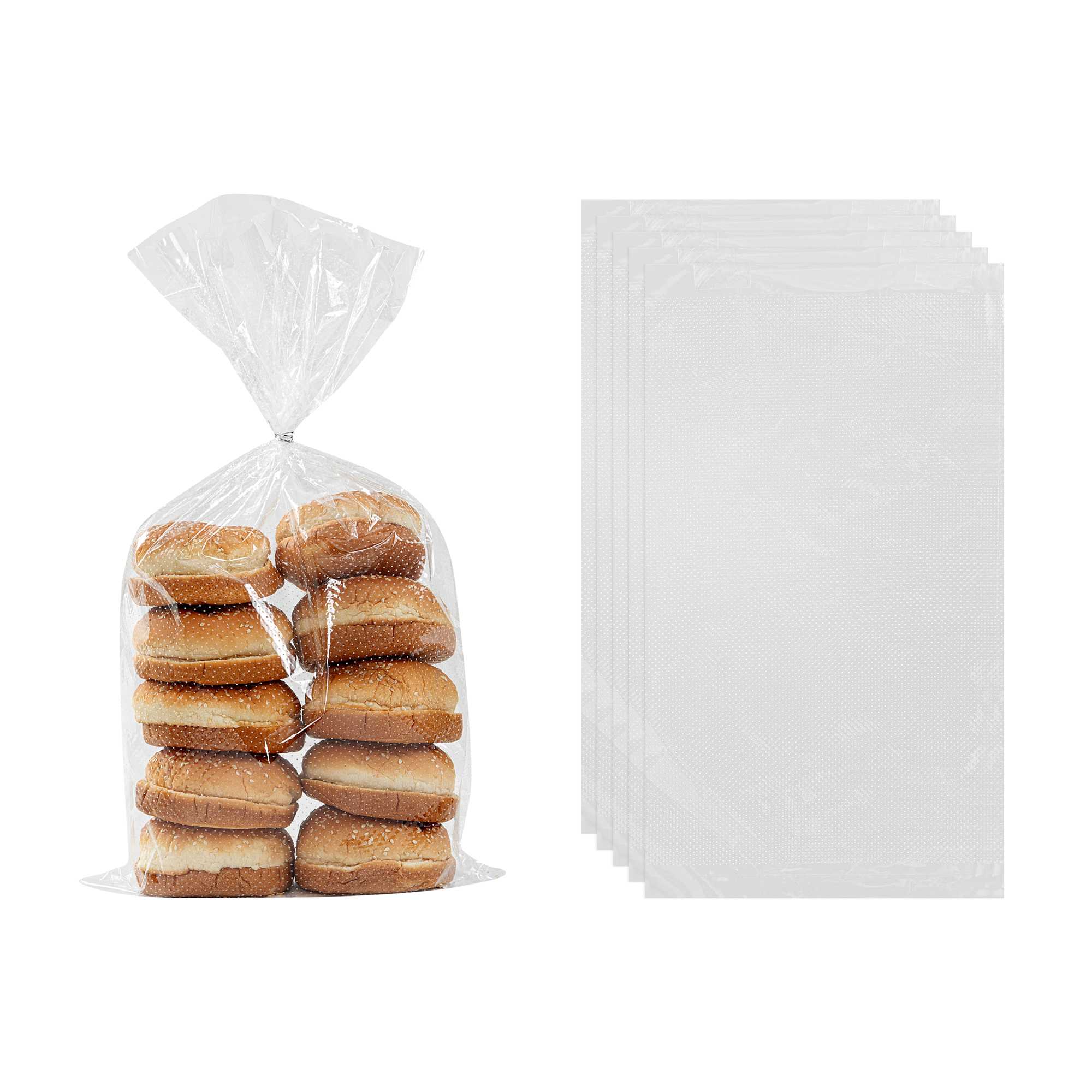 Bag Tek Clear Plastic Bread Bag - Micro-Perforated, with Wicket Dispenser - 11" x 20" - 250 count box