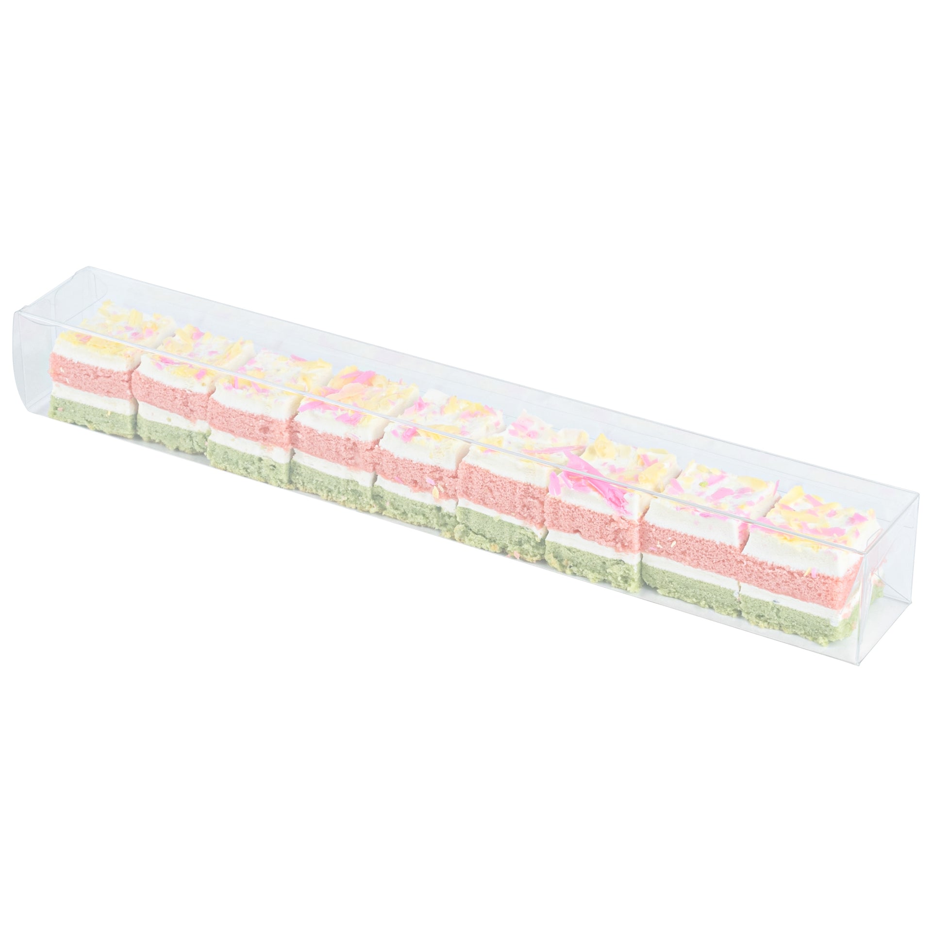 Sweet Vision Clear Plastic Favor Box - Tuck Top, Pop & Lock Bottom - 12" x 1 1/2" x 1 1/2" - 100 count box
