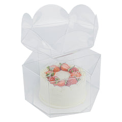 Sweet Vision Clear Plastic Gift Box - Flower Top - 6 1/2