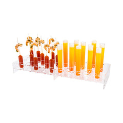 Clear Tek Clear Acrylic Pipette and Test Tube Holder - 40 slots - 17 3/4