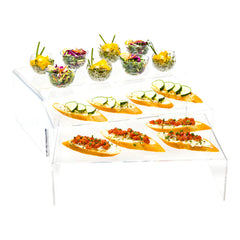 Clear Tek Clear Acrylic Buffet Display Stand - 3 Sizes - 15 3/4