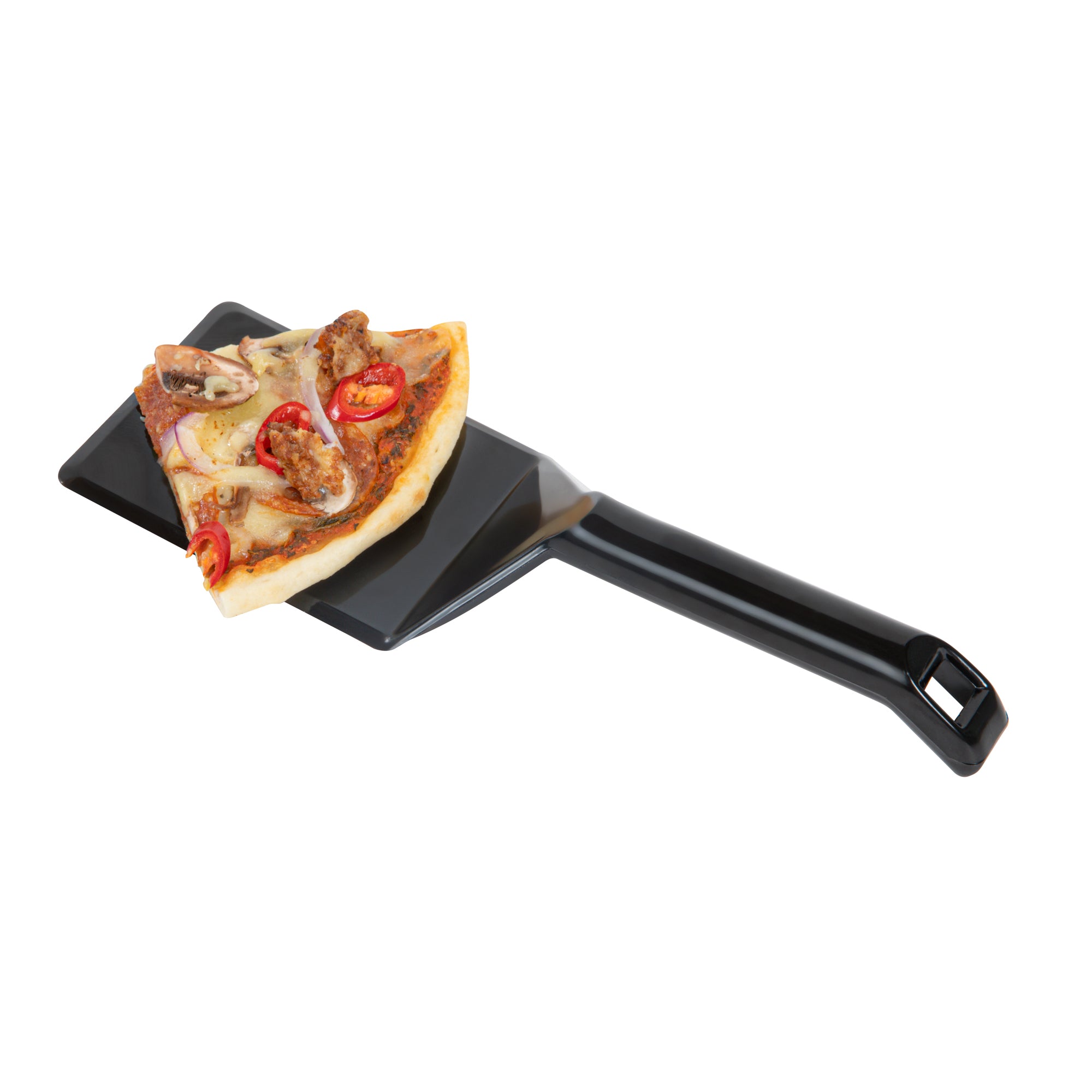 Cater Tek Black Plastic Serving Spatula - Recyclable - 10" - 10 count box