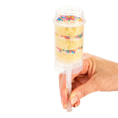 Sweet Vision 5 oz Round Clear Plastic Cake Pop Shooter - Push-Up - 3 1/2