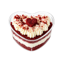 Mini Serve 5 oz Clear Plastic Mini Heart Cup - 3 1/4