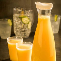 Bar Lux 51 oz Clear Plastic Carafe - with Lid - 24 count box