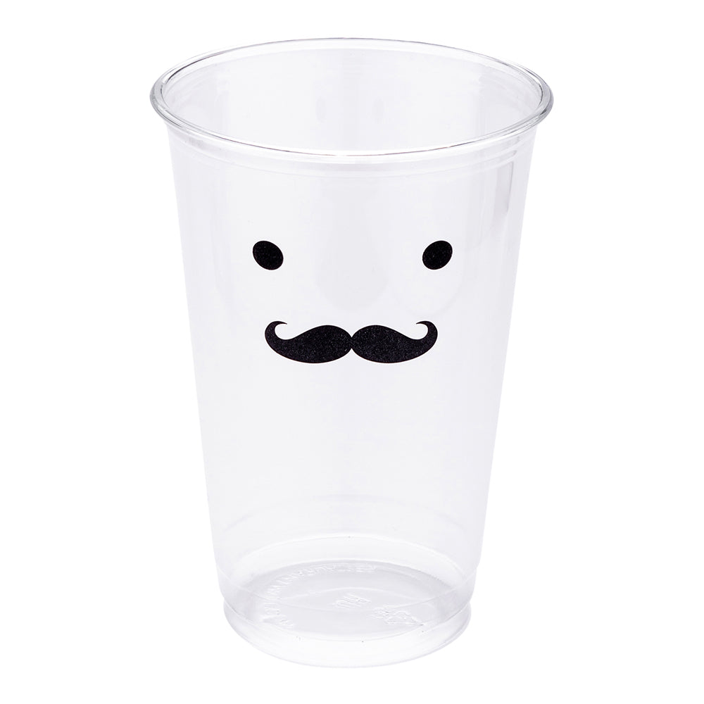 Visage 16 oz Clear Plastic Cup - Monsieur - 3 3/4" x 3 3/4" x 5 1/4" - 100 count box