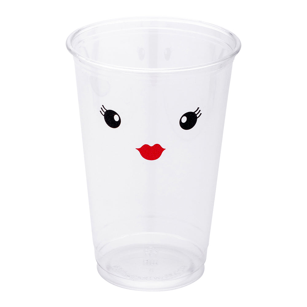 Visage 16 oz Clear Plastic Cup - Madame - 3 3/4" x 3 3/4" x 5 1/4" - 100 count box