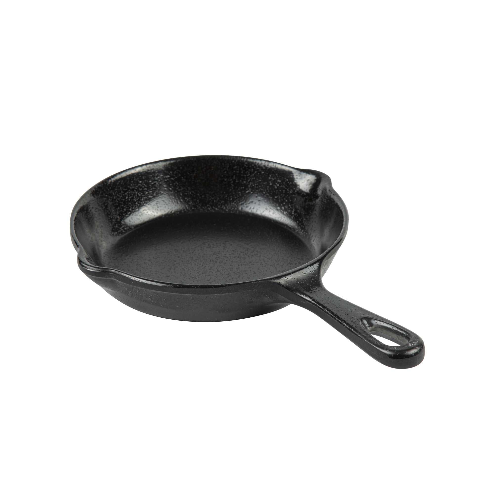 Voga 12 oz Black Melamine Serving Dish with Handle - Faux Cast Iron - 10" x 6 3/4" x 1 1/4" - 6 count box