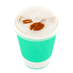 Bev Tek Clear Plastic 2-in-1 Straw or Sip Hot / Cold Drinking Cup Lid - Fits 12, 16 and 24 oz - 100 count box