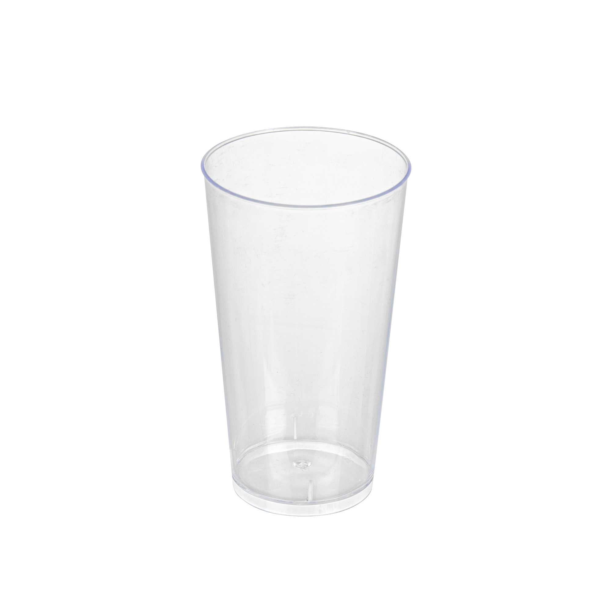 Mini Serve 3 oz Round Clear Plastic Cannello Dessert Glass - 1 3/4" x 1 3/4" x 3 1/4" - 100 count box