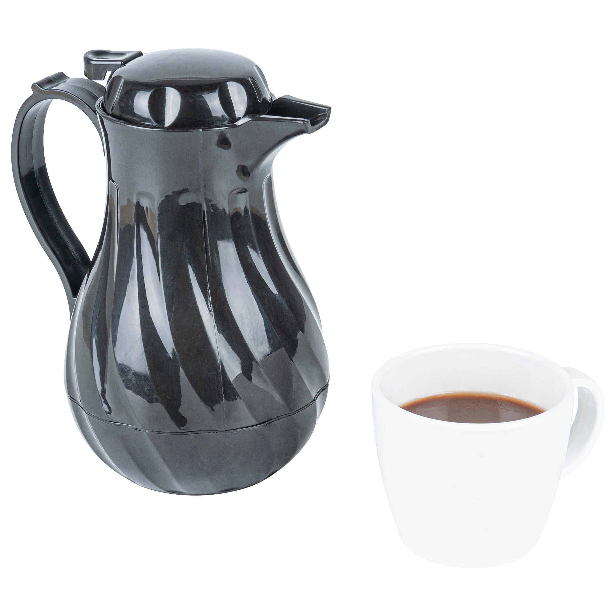 Restpresso 20 oz Black Thermal Coffee Carafe / Server - 6 1/2" x 5" x 8" - 1 count box